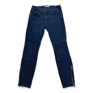 Madewell Classic Skinny Skinny Ankle‎ Zip Jeans Women's 27 Rebel Dark Wash